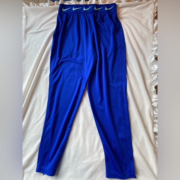 Nike Blue Athletic Sweatpants with Zippers on legs - Picture 3 of 6